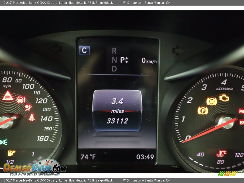2017 Mercedes-Benz C 300 Sedan Lunar Blue Metallic / Silk Beige/Black Photo #29