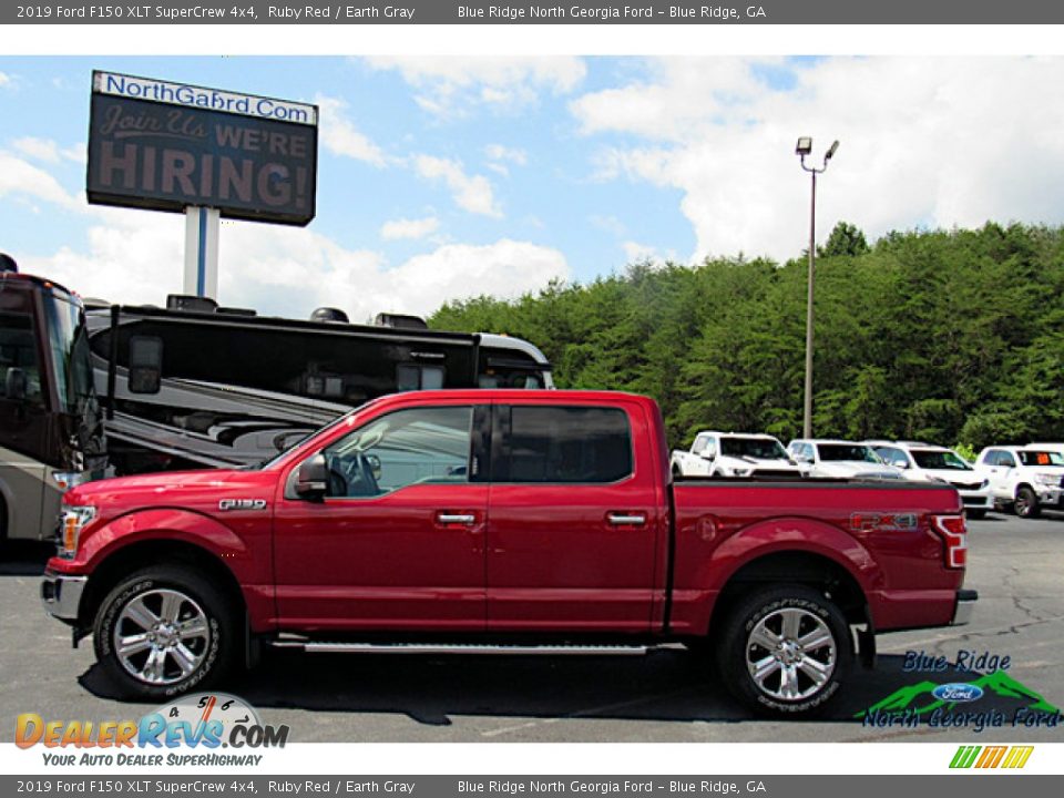 2019 Ford F150 XLT SuperCrew 4x4 Ruby Red / Earth Gray Photo #2