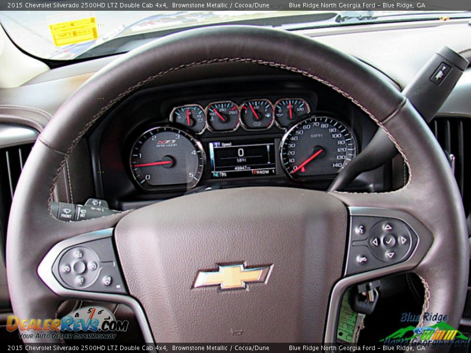 2015 Chevrolet Silverado 2500HD LTZ Double Cab 4x4 Steering Wheel Photo #17