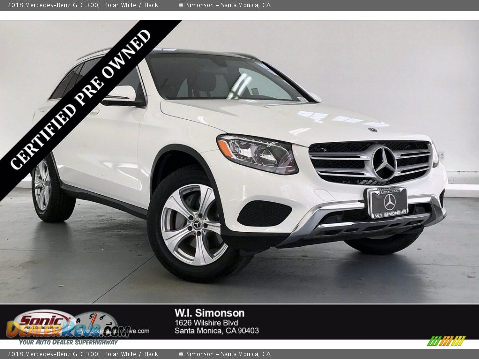 2018 Mercedes-Benz GLC 300 Polar White / Black Photo #1
