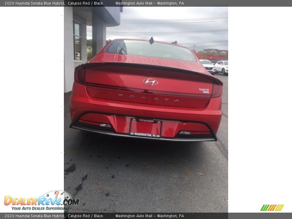 2020 Hyundai Sonata Blue Hybrid Calypso Red / Black Photo #3