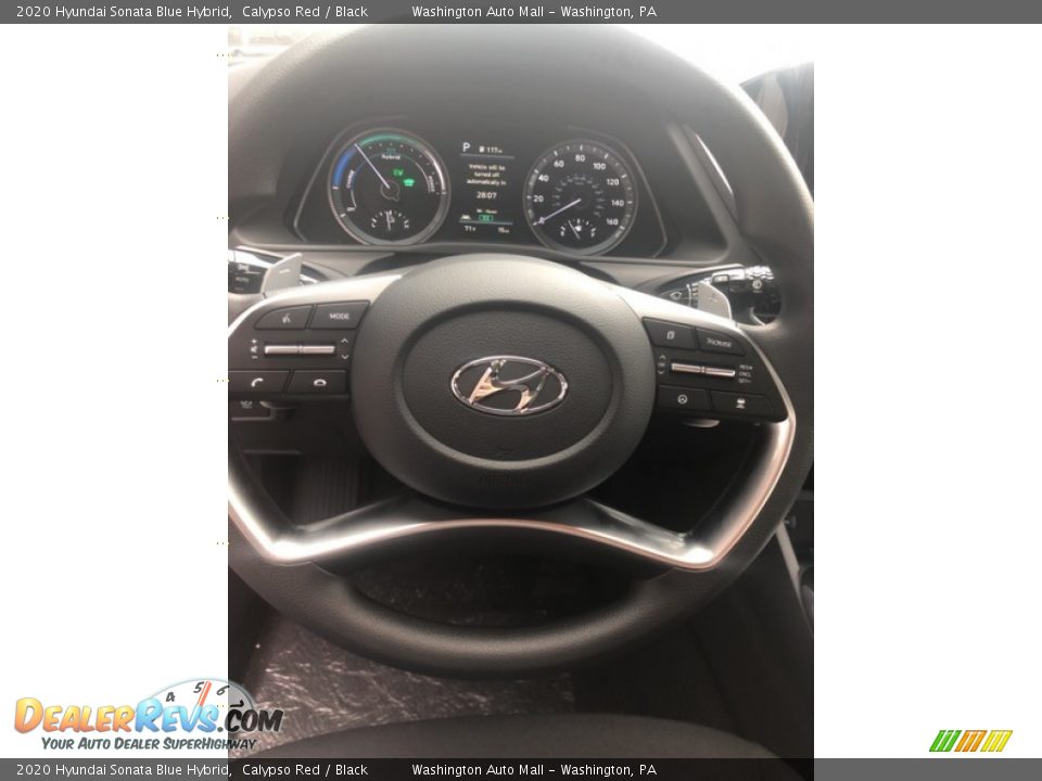 2020 Hyundai Sonata Blue Hybrid Calypso Red / Black Photo #10