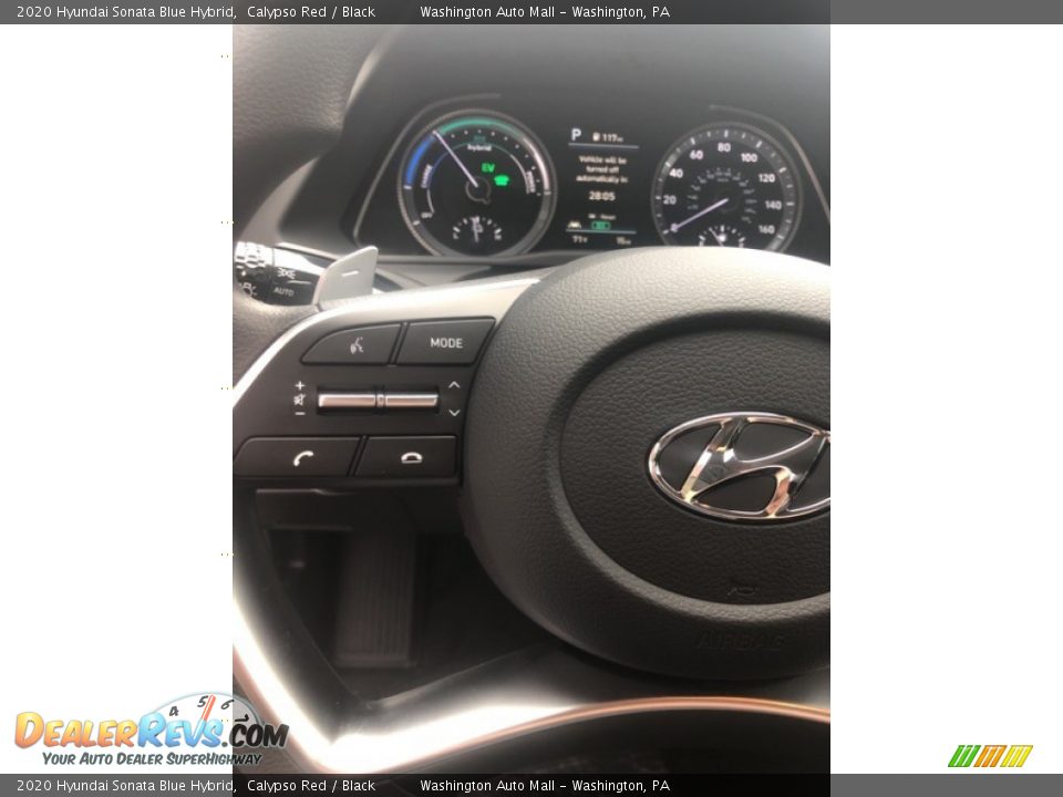 2020 Hyundai Sonata Blue Hybrid Calypso Red / Black Photo #11