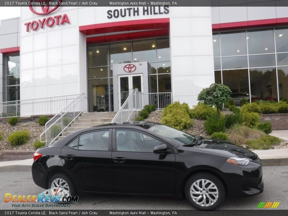 2017 Toyota Corolla LE Black Sand Pearl / Ash Gray Photo #2