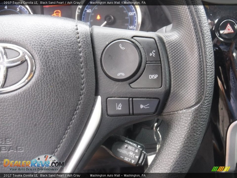 2017 Toyota Corolla LE Black Sand Pearl / Ash Gray Photo #6