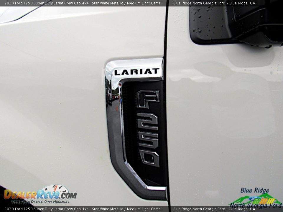 2020 Ford F250 Super Duty Lariat Crew Cab 4x4 Star White Metallic / Medium Light Camel Photo #28