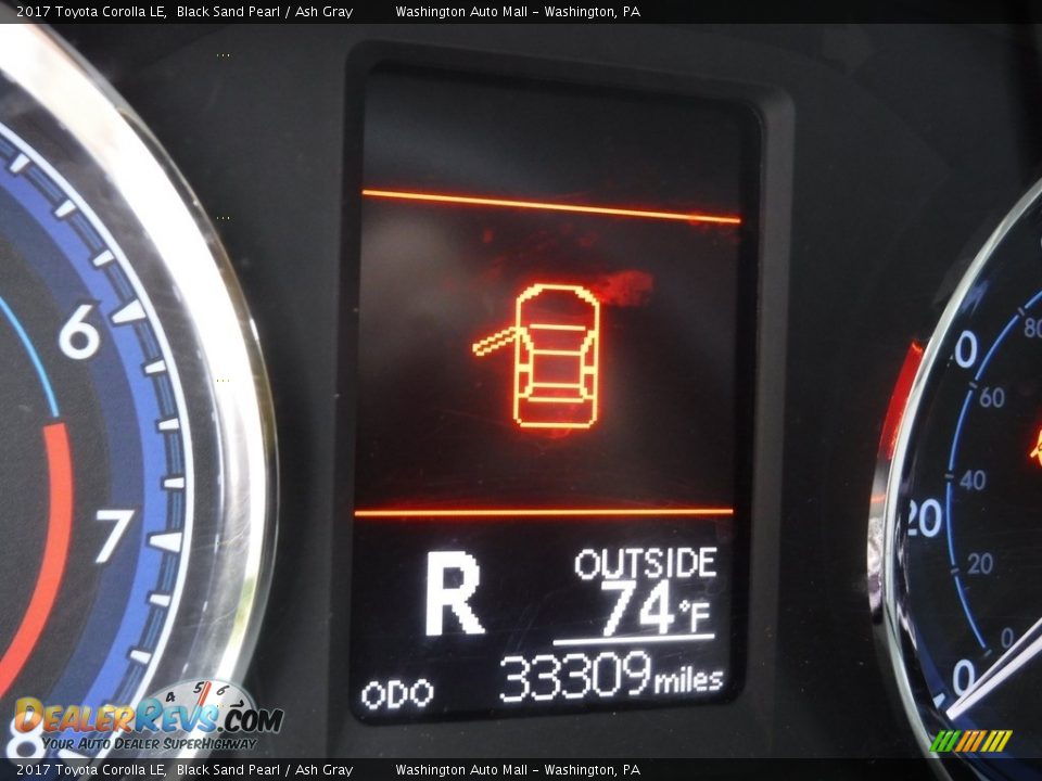 2017 Toyota Corolla LE Black Sand Pearl / Ash Gray Photo #25