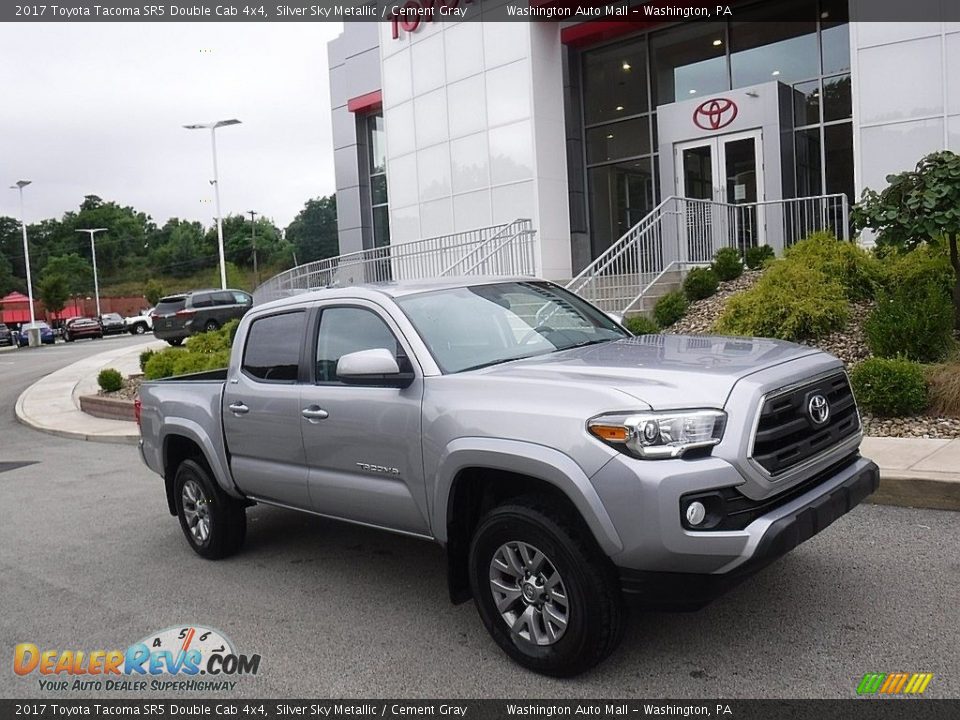 2017 Toyota Tacoma SR5 Double Cab 4x4 Silver Sky Metallic / Cement Gray Photo #1