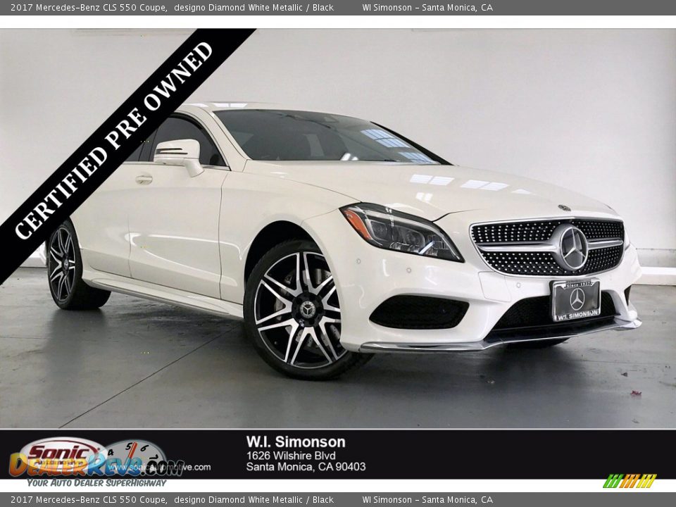 2017 Mercedes-Benz CLS 550 Coupe designo Diamond White Metallic / Black Photo #1