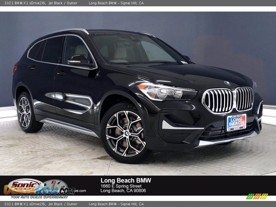 2021 BMW X1 sDrive28i Jet Black / Oyster Photo #1