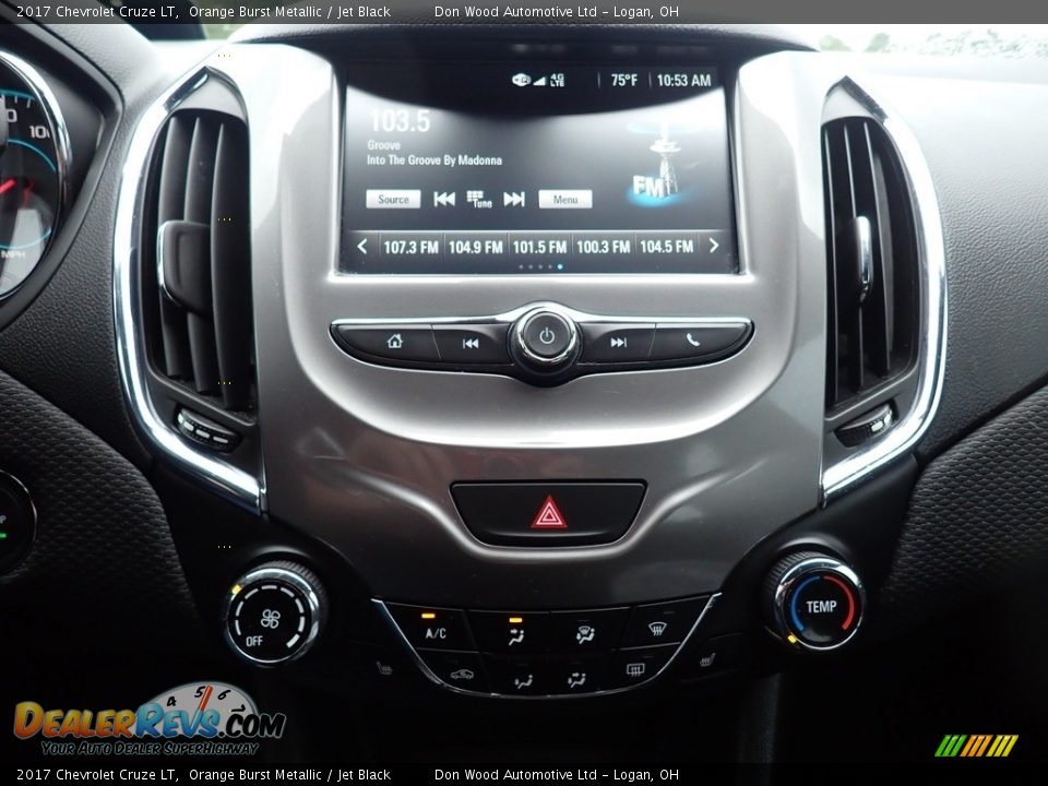 2017 Chevrolet Cruze LT Orange Burst Metallic / Jet Black Photo #26