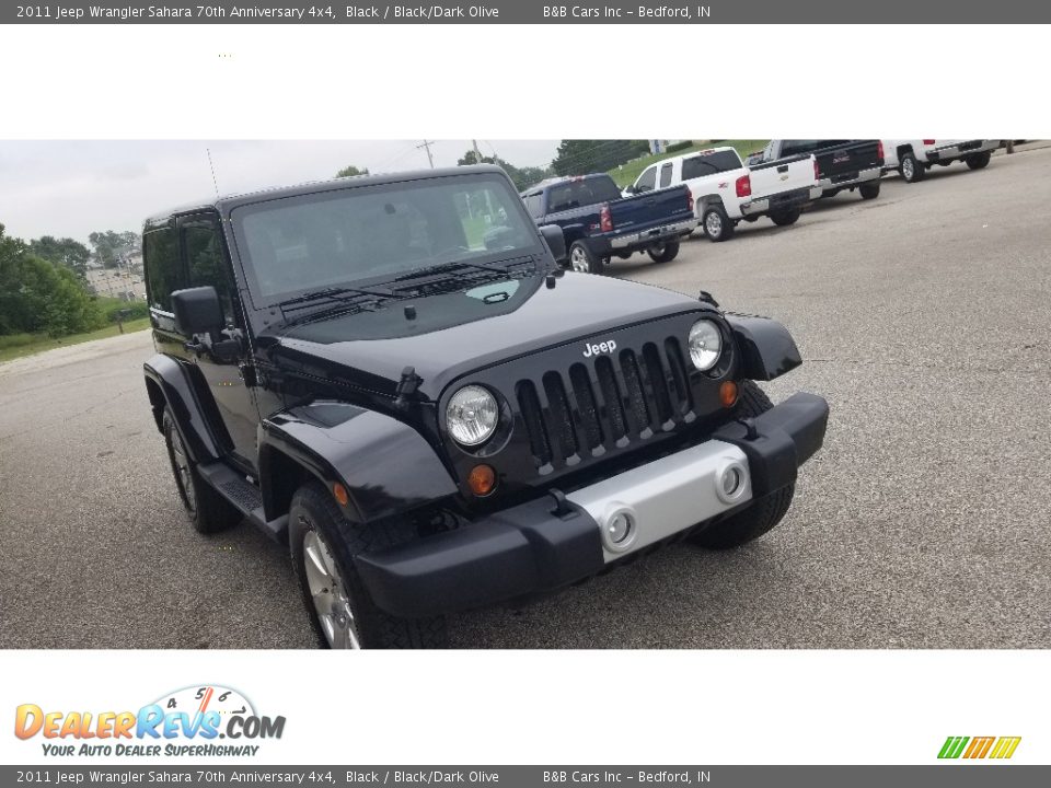 2011 Jeep Wrangler Sahara 70th Anniversary 4x4 Black / Black/Dark Olive Photo #2