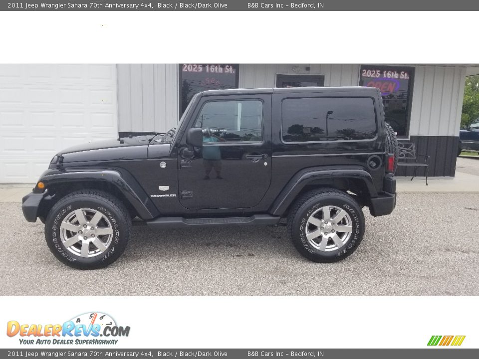 2011 Jeep Wrangler Sahara 70th Anniversary 4x4 Black / Black/Dark Olive Photo #5