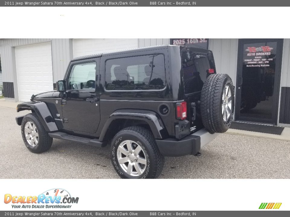 2011 Jeep Wrangler Sahara 70th Anniversary 4x4 Black / Black/Dark Olive Photo #7