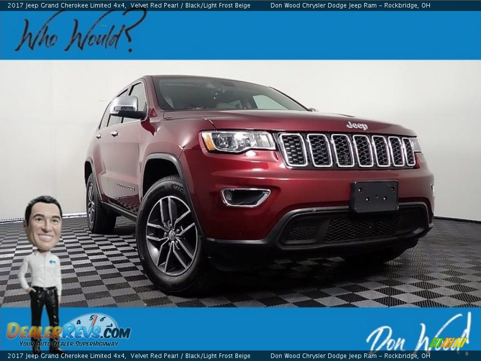 2017 Jeep Grand Cherokee Limited 4x4 Velvet Red Pearl / Black/Light Frost Beige Photo #1