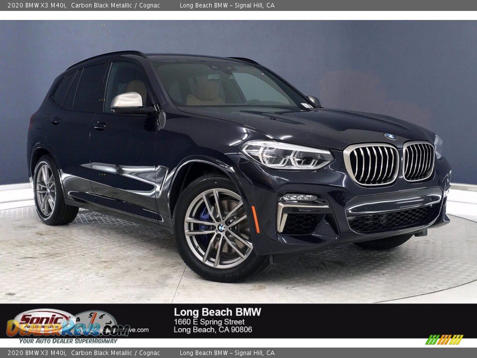 2020 BMW X3 M40i Carbon Black Metallic / Cognac Photo #1
