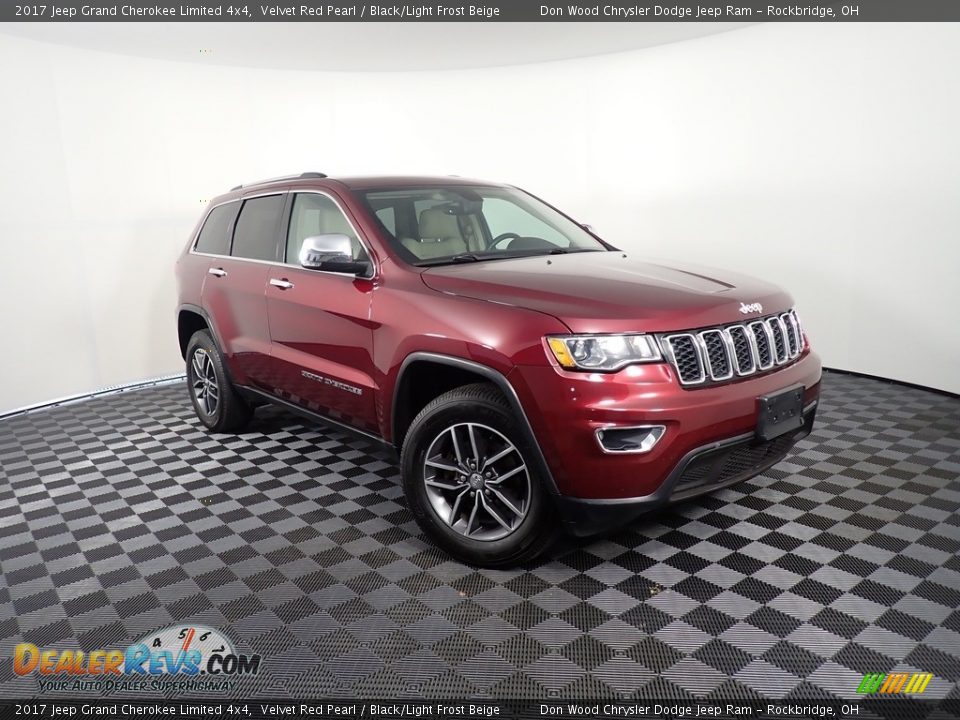 2017 Jeep Grand Cherokee Limited 4x4 Velvet Red Pearl / Black/Light Frost Beige Photo #6