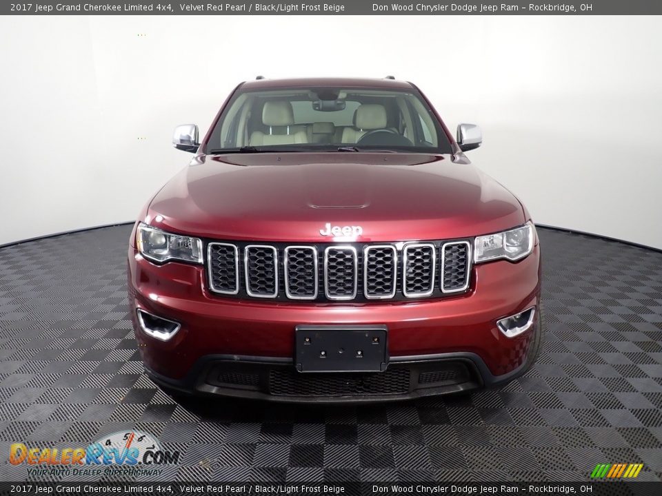 2017 Jeep Grand Cherokee Limited 4x4 Velvet Red Pearl / Black/Light Frost Beige Photo #8