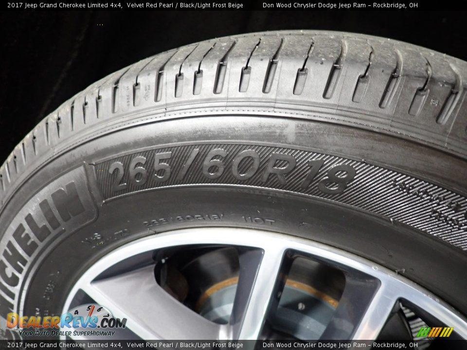 2017 Jeep Grand Cherokee Limited 4x4 Velvet Red Pearl / Black/Light Frost Beige Photo #22