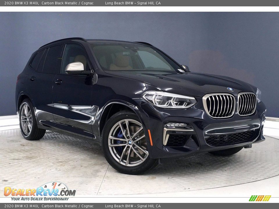 2020 BMW X3 M40i Carbon Black Metallic / Cognac Photo #19