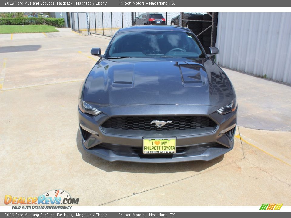 2019 Ford Mustang EcoBoost Fastback Magnetic / Ebony Photo #3