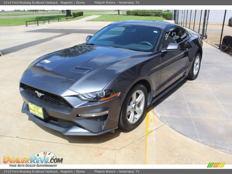 2019 Ford Mustang EcoBoost Fastback Magnetic / Ebony Photo #4