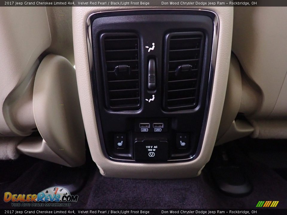 2017 Jeep Grand Cherokee Limited 4x4 Velvet Red Pearl / Black/Light Frost Beige Photo #31