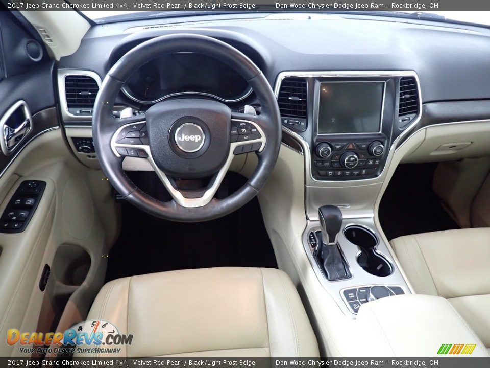 2017 Jeep Grand Cherokee Limited 4x4 Velvet Red Pearl / Black/Light Frost Beige Photo #32