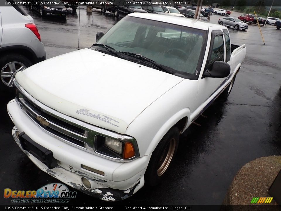 1996 Chevrolet S10 LS Extended Cab Summit White / Graphite Photo #5