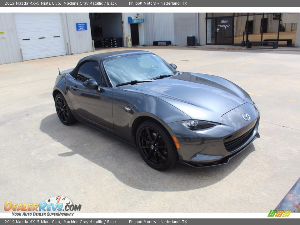 2019 Mazda MX-5 Miata Club Machine Gray Metallic / Black Photo #2