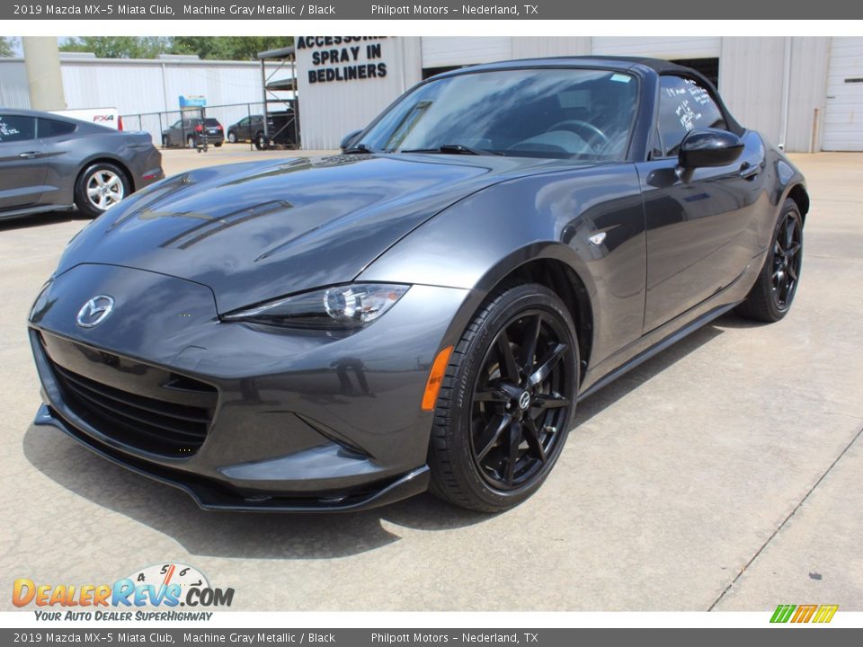 2019 Mazda MX-5 Miata Club Machine Gray Metallic / Black Photo #4