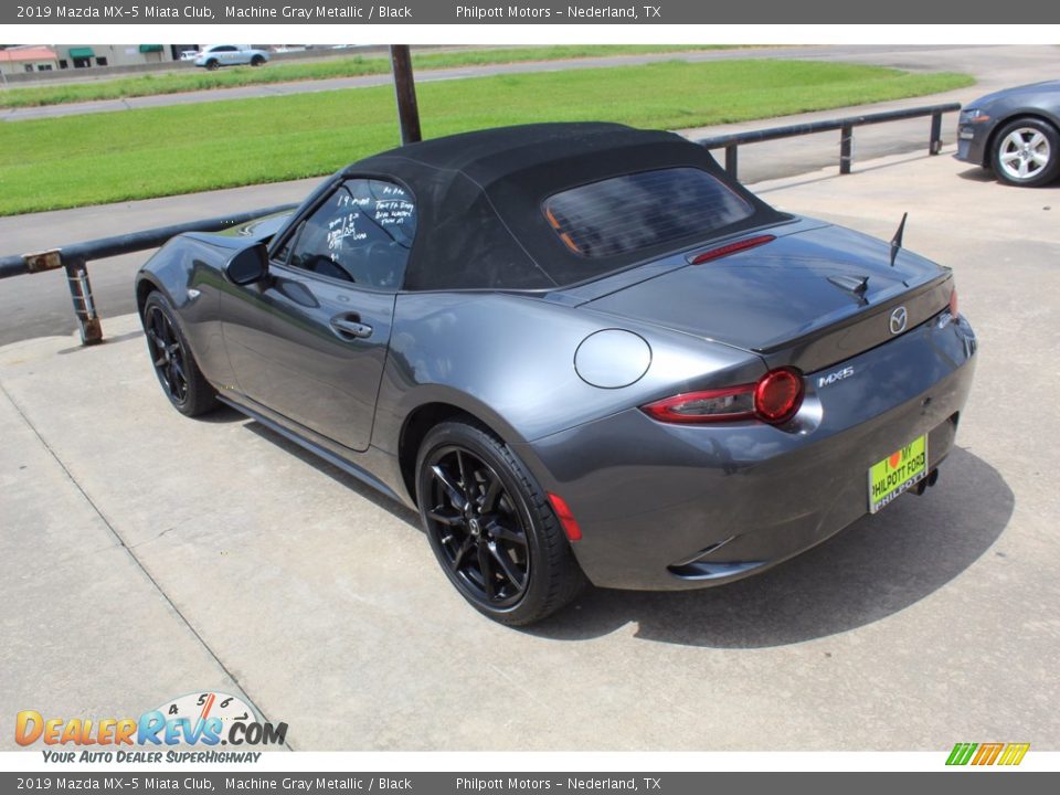 2019 Mazda MX-5 Miata Club Machine Gray Metallic / Black Photo #6