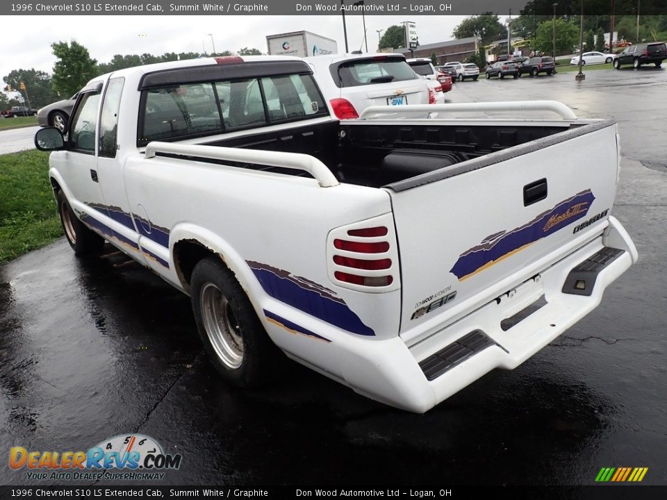 1996 Chevrolet S10 LS Extended Cab Summit White / Graphite Photo #11