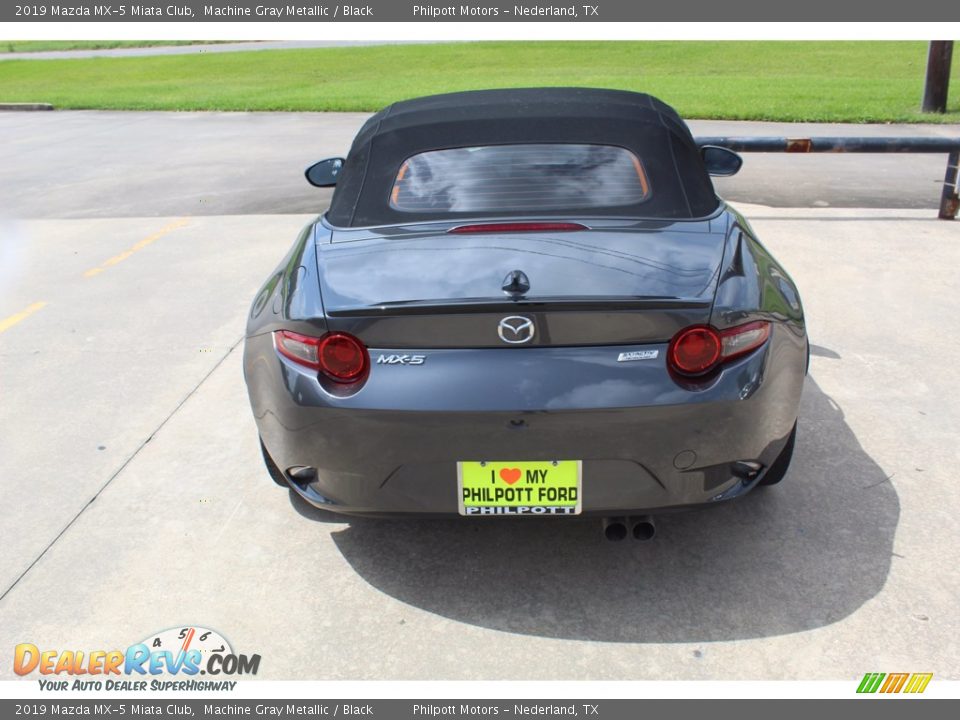 2019 Mazda MX-5 Miata Club Machine Gray Metallic / Black Photo #7