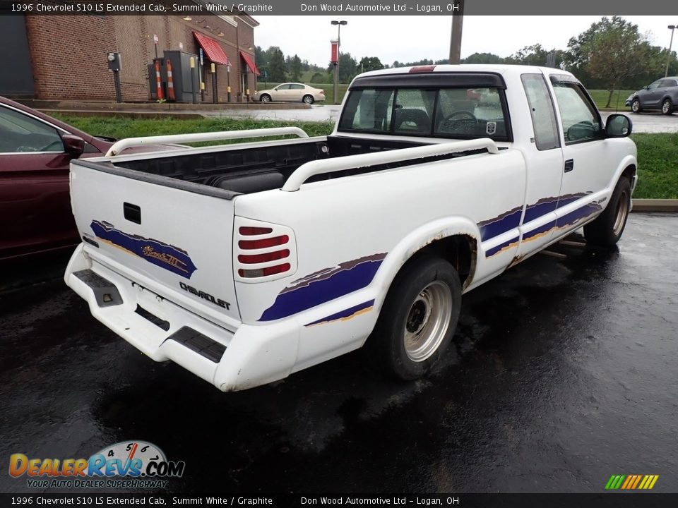 1996 Chevrolet S10 LS Extended Cab Summit White / Graphite Photo #13