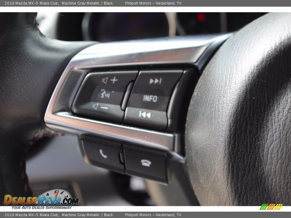 2019 Mazda MX-5 Miata Club Machine Gray Metallic / Black Photo #11
