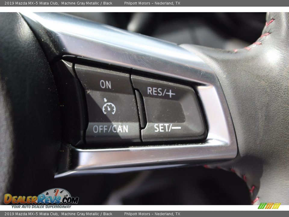 2019 Mazda MX-5 Miata Club Machine Gray Metallic / Black Photo #12