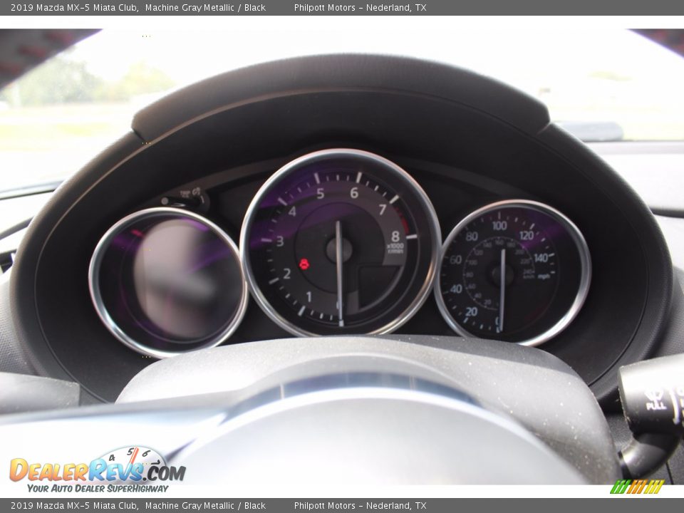 2019 Mazda MX-5 Miata Club Machine Gray Metallic / Black Photo #13