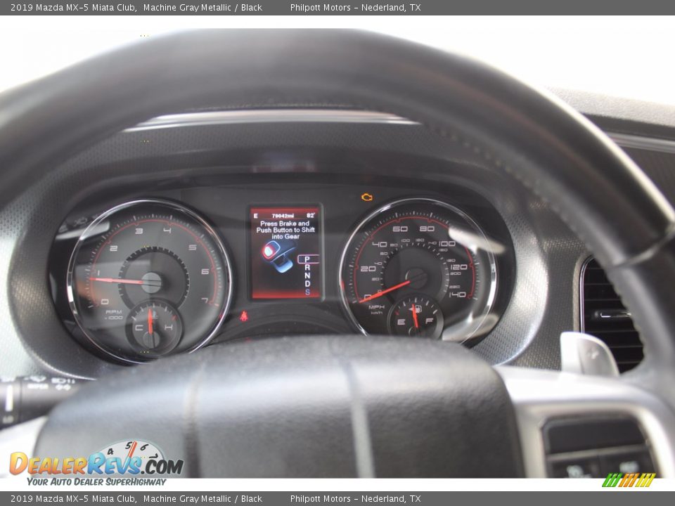 2019 Mazda MX-5 Miata Club Machine Gray Metallic / Black Photo #23