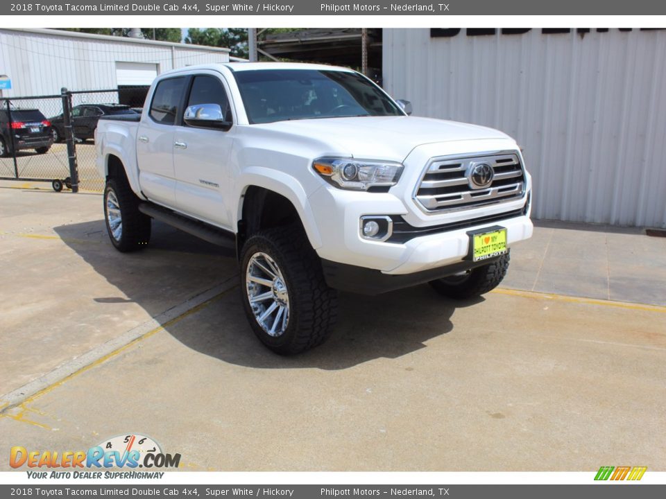 2018 Toyota Tacoma Limited Double Cab 4x4 Super White / Hickory Photo #2