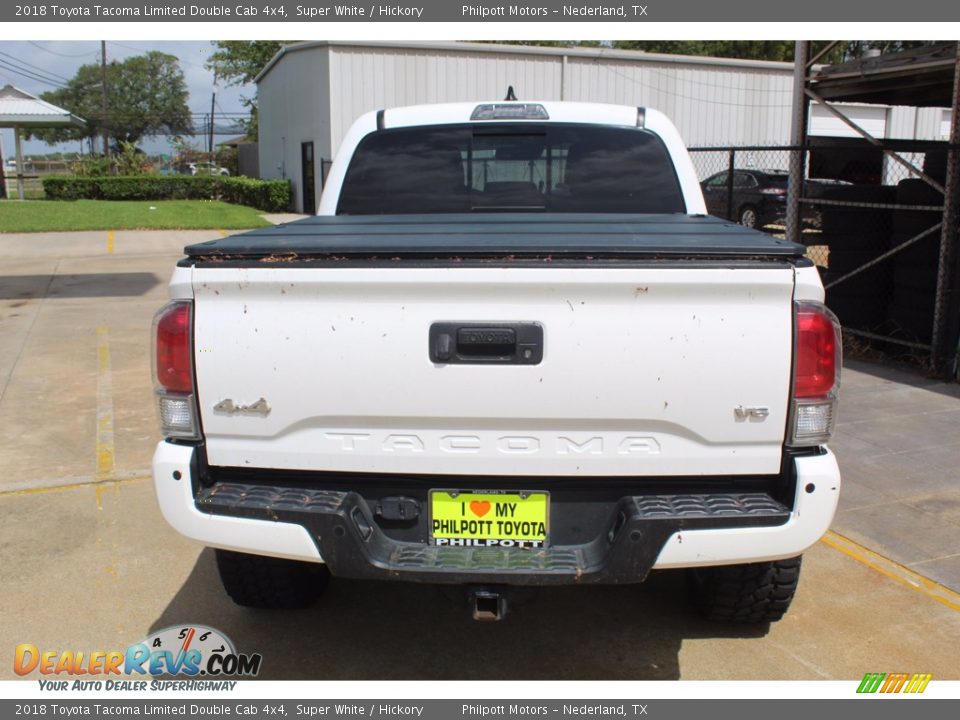 2018 Toyota Tacoma Limited Double Cab 4x4 Super White / Hickory Photo #7