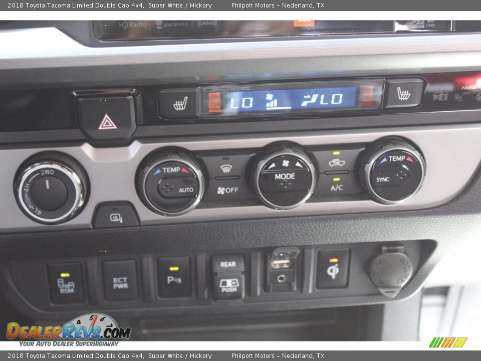 Controls of 2018 Toyota Tacoma Limited Double Cab 4x4 Photo #16
