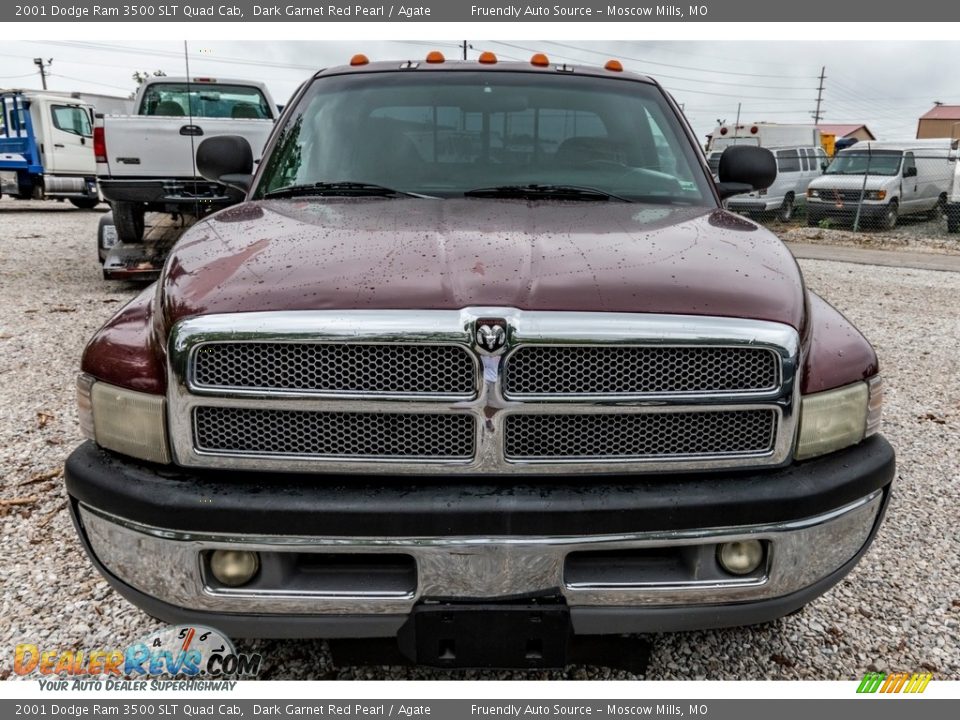 2001 Dodge Ram 3500 SLT Quad Cab Dark Garnet Red Pearl / Agate Photo #9