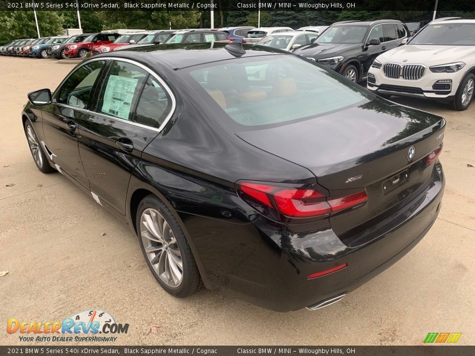2021 BMW 5 Series 540i xDrive Sedan Black Sapphire Metallic / Cognac Photo #2