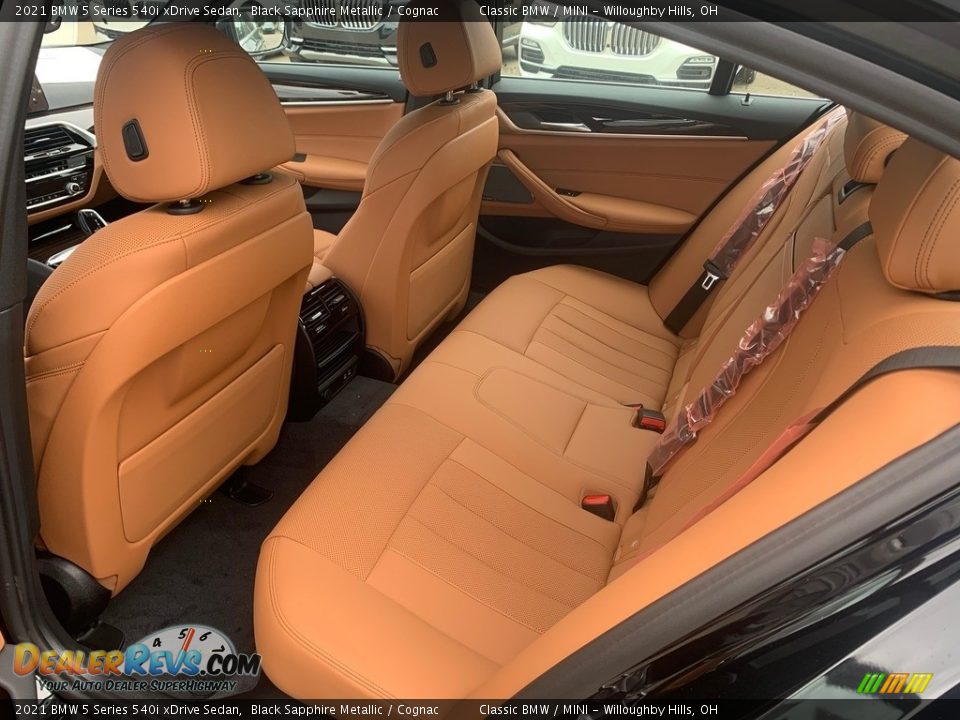 Rear Seat of 2021 BMW 5 Series 540i xDrive Sedan Photo #4