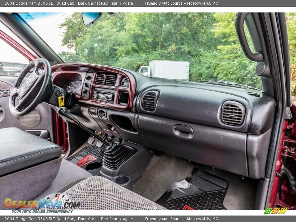 2001 Dodge Ram 3500 SLT Quad Cab Dark Garnet Red Pearl / Agate Photo #28
