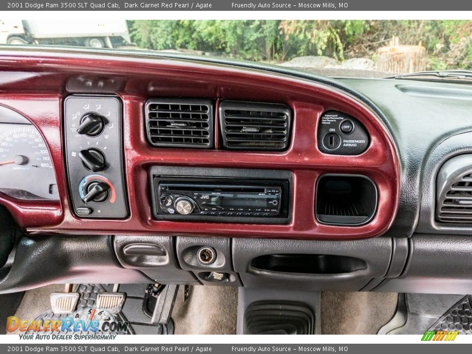 2001 Dodge Ram 3500 SLT Quad Cab Dark Garnet Red Pearl / Agate Photo #32