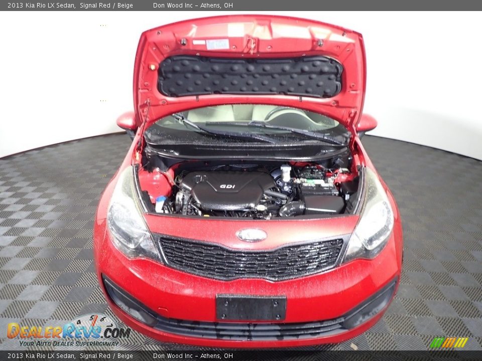 2013 Kia Rio LX Sedan Signal Red / Beige Photo #5