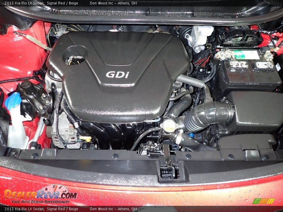 2013 Kia Rio LX Sedan Signal Red / Beige Photo #6
