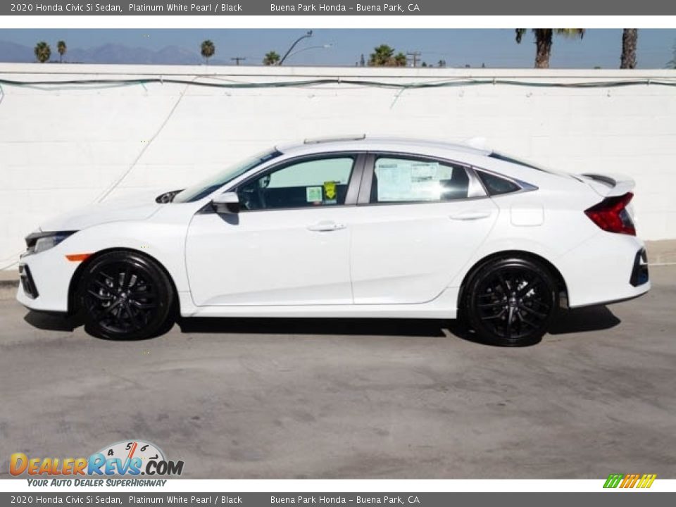 2020 Honda Civic Si Sedan Platinum White Pearl / Black Photo #4
